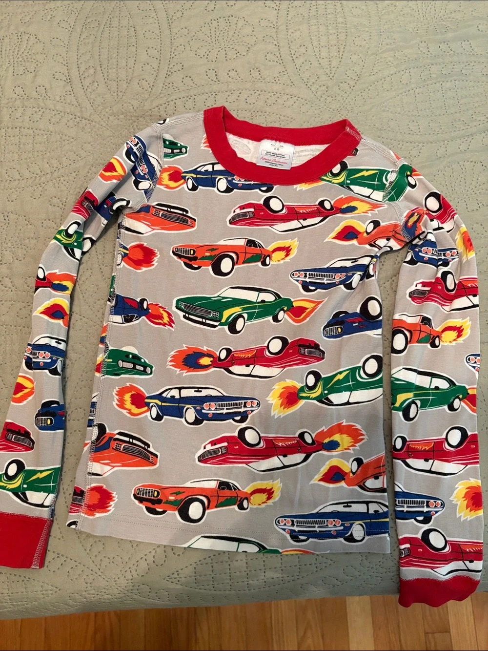 Hanna Anderson Kids Red-Trim Car Print Pajama Set - Multicolor Cars